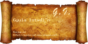 Gyula István névjegykártya