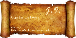 Gyula István névjegykártya